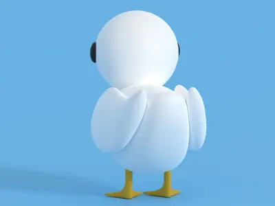 Cartoon Duck 3D model buy