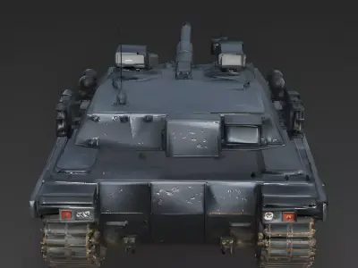 Realistic Modern Main Battle Tank 3D Model Low-poly 3D model