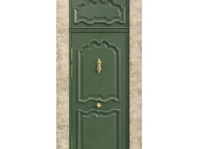 Entrance classic door 127 3D model