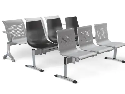 Public Seating Set 3D model