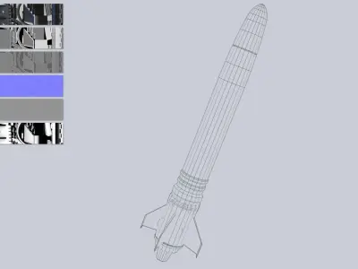 Scifi torpedo Low-poly 3D model buy