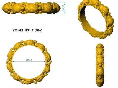 turtle ring Free 3D print model