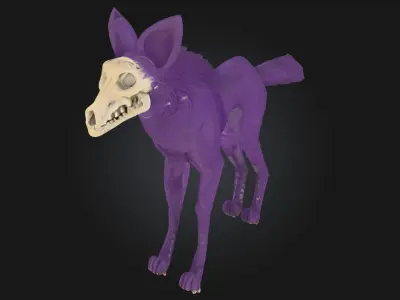 Ethereal Canid Mystical Wolf Creature Model  3D model