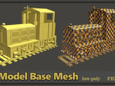 10Base mesh Vol02 Low-poly 3D model
