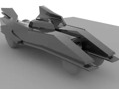 Batmobile lego jet fighter Free low-poly 3D model
