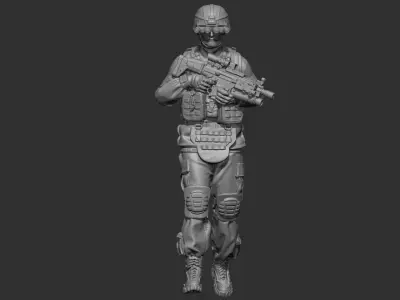USA modern Soldier 6 3D print model