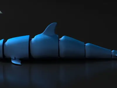 Articulated Dolphin 3D print model