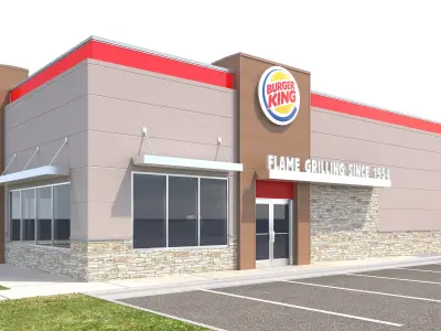 Retail-038 Burger King-002 With Site 3D model