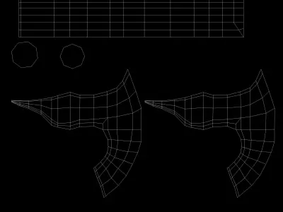 Battle axe Free low-poly 3D model