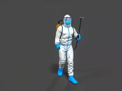 man Character Low-poly 3D model 2