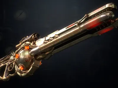 The Steampunk Sniper Low-poly 3D model