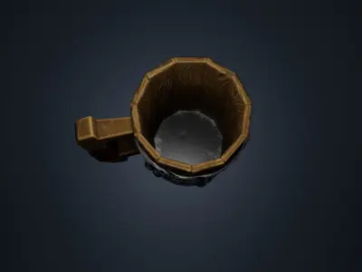 Stylized Cup Low-poly 3D model