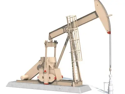 Pumpjack Oil Well 3D model