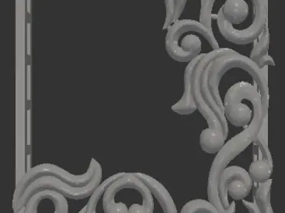 Antique Square Shape Pendent 3D model