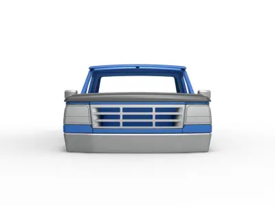 Shell of vintage Monster Truck V4 Scale 1 to 25 3D print model
