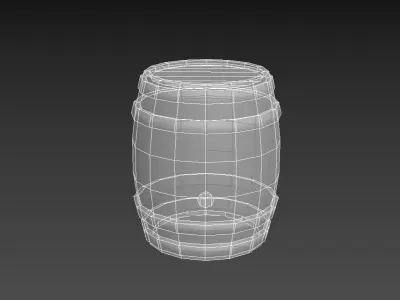 Low-poly barrel Low-poly 3D model purchase