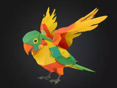 Geometric Parrot 3D Modern Decorative Sculpture Free 3D print model