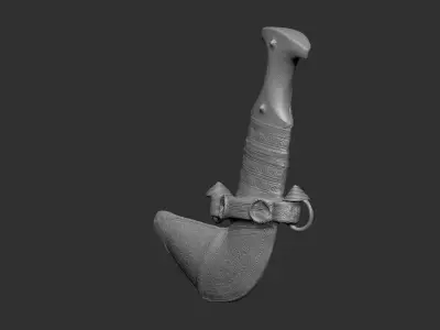 Omani Khanjar 3D Printable Model 3D print model