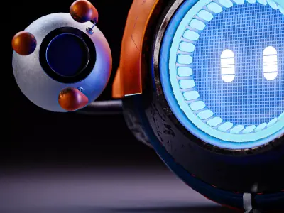 Gardener Bot-Futuristic Agricultural Rigged in Blender 3D model