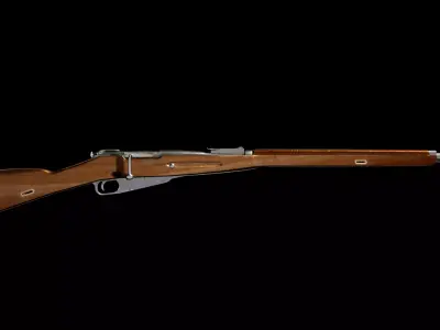 Mosin Rifle Low-poly 3D model purchase