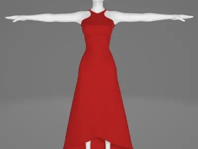 Woman Clothing T-Pose 527 Low-poly 3D model