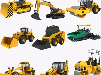 Collection Construction Vehicles 04 3D model