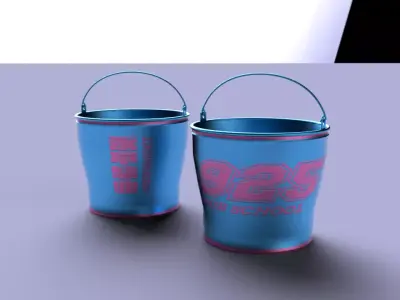 metal bucket Free 3D model