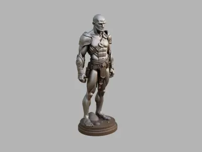 Iron Statue Low-poly 3D model