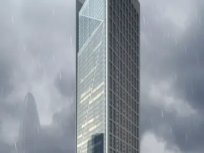 3Dmax fashion city commercial square building 447 3D model