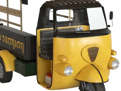 Motor rickshaw Tuk-Tuk 3D model