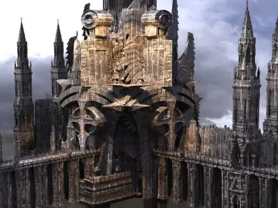 Vampires Golden Dawn Castle Kit bash 3 3D model