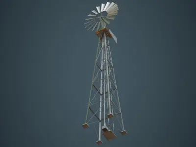 Windmill 1A Low-poly 3D model