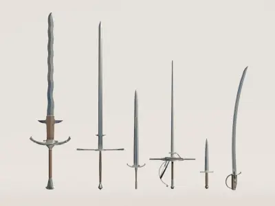 Medieval Weapon Pack Free low-poly 3D model purchase