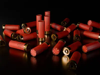 12 Gauge Shotgun Ammo - Game Ready 3D Asset Low-poly 3D model