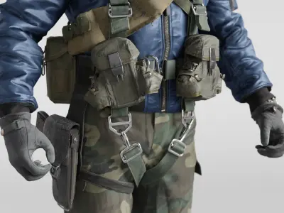 RUSSELL ADLER from Call Of Duty RIGGED Low-poly 3D model