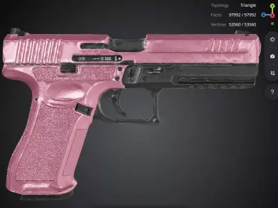 Pink Pistol 3D model purchase