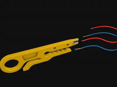 Mini Portable Wire Cutter Pocket Tool 3D model