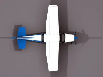 Cessna 210 Low-poly 3D model