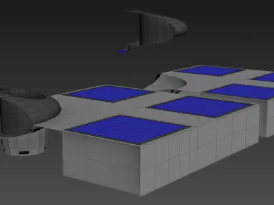 Drone Interlocking Station Charger Concept 3D model