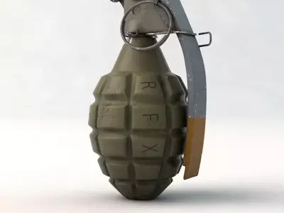WWII Mk 2 Pineapple Grenade Low-poly 3D model