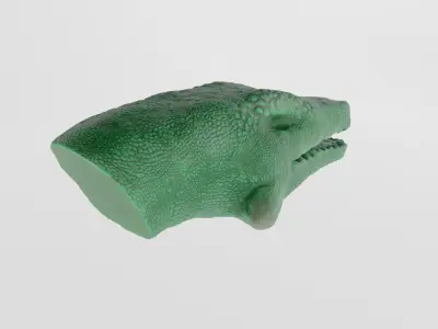 Dragon Head Baked Free low-poly 3D model
