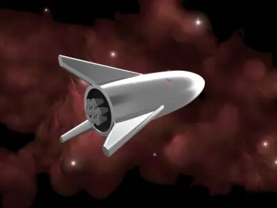 SpaceX Starship Mars Rocket BFR 3D model