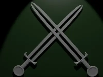 espada lamina dupla 3D model
