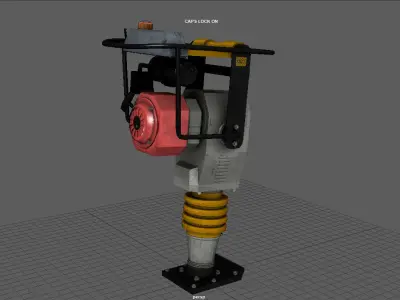 TAMPING RAMMER Low-poly 3D model