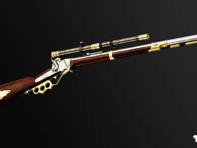 FPS Western Guns Vol 3 Low-poly 3D model