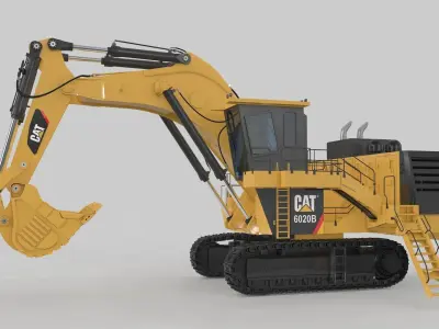 Mining Excavator Rigged  3D model