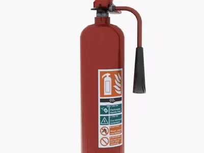 Fire Extinguisher Co2 Free low-poly 3D model