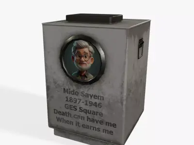 Cremation Urn V02 Low-poly 3D model