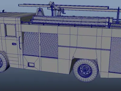 Fire Truck 3d Model 3D model