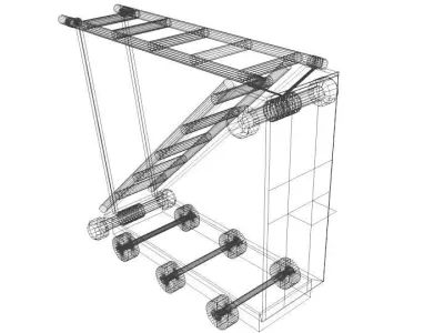 Medieval War Machine - Siege Ladder 3D model